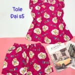 Đồ bộ vải tole số 5 quần lửng áo sát nách bèo nhiều hoạ tiết