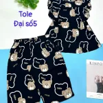 Đồ bộ vải tole số 5 quần lửng áo sát nách bèo nhiều hoạ tiết và thú