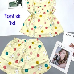 Đồ bộ vải tonl form lớn quần đùi áo sát nách