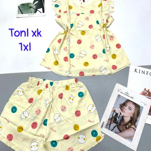 Đồ bộ vải tonl form lớn quần đùi áo sát nách
