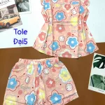 Đồ bộ vải tonl form lớn quần đùi áo sát nách bèo in hoạ tiết