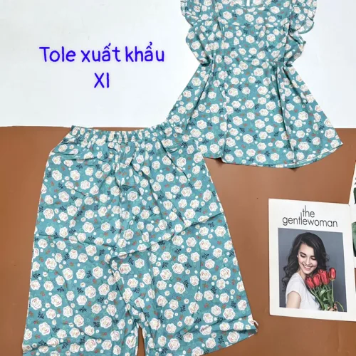 Đồ bộ vải tonl size xl quần lửng áo sát nách bèo