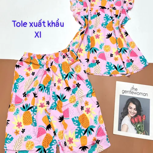Đồ bộ vải tonl size xl quần lửng áo sát nách bèo
