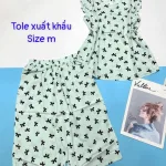 Đồ bộ vải tonl xuất khẩu quần lững áo sát nách bèo in hoạ tiết