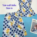 Đồ bộ vải tonl xuất khẩu quần lững áo sát nách bèo in hoạ tiết