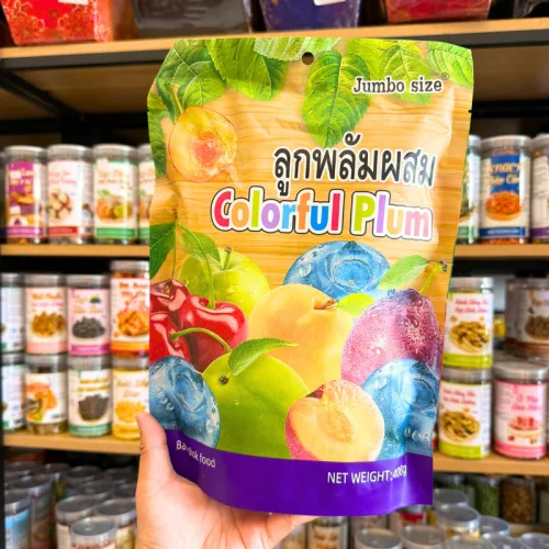 Ô Mai Mix Plum Cầu Vòng Thái Jumbo Size Colorful Plum 408g - Ô Mai Jumbo Size Colorful Plum