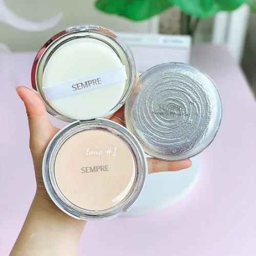 Phấn phủ dạng nén GEO Sempre Happy & Please Pact No.1 có chỉ số chống năng SPF20,