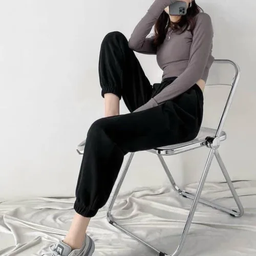 Quần jogger nữ suông rộng 2 màu