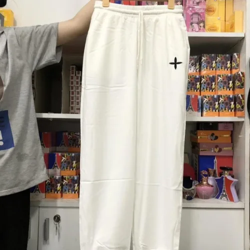 Quần jogger nữ vải đũi xước thêu logo nhiều size