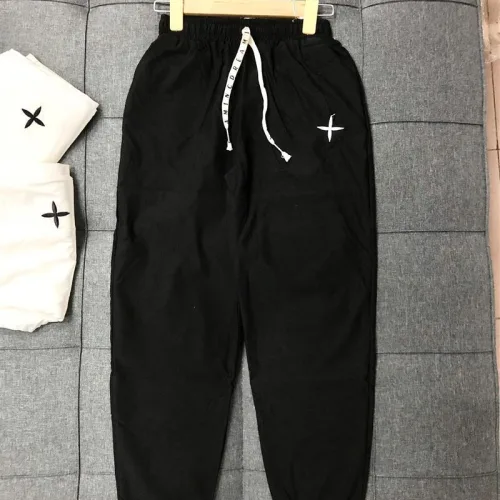 Quần jogger nữ vải đũi xước thêu logo nhiều size