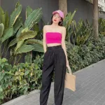 Quần jogger nữ vải kaki xước