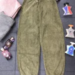 Quần jogger nữ vải nhung