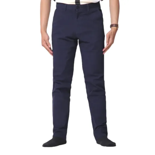 Quần Kaki Dài Nam Co Giãn Màu Xanh Đen