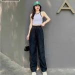 Quần Nữ ống suông vải nhung tăm