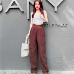 Quần Nữ ống suông vải nhung tăm