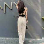 Quần Nữ ống suông vải nhung tăm
