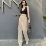 Quần Nữ ống suông vải nhung tăm