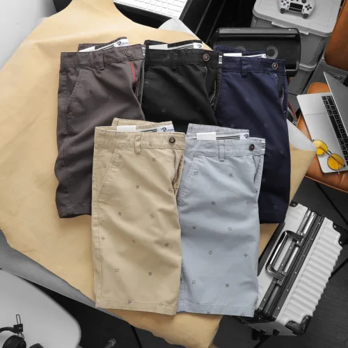 Quần Short Kaki Nam Co Giãn Rurumen In Hoạ Tiết Nhí