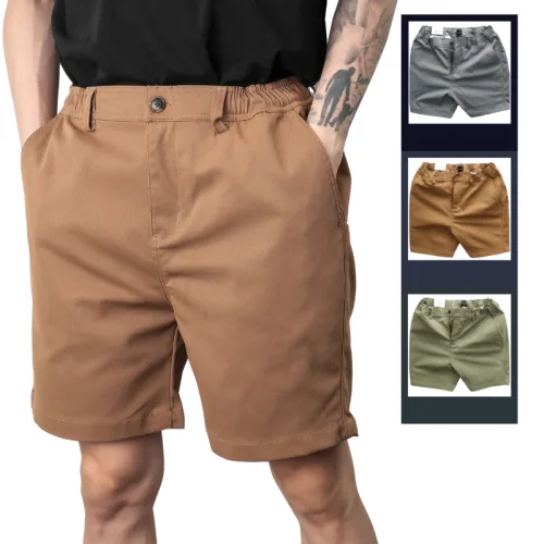 Quần Short Lưng Thun Nam Chất Liệu Lụa Chống Ngăn Dày Dặn Mặc Mát (Size Từ 50-85kg)