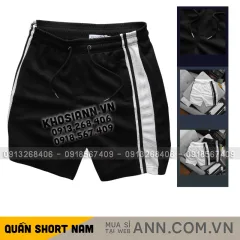 Quần Short Thun Nam Phối Sọc Hai Bên Quần Có Big Size