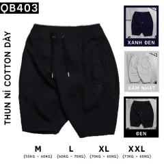 Quần Short Nam Thun Nỉ Thêu Logo Chữ M Cao Cấp
