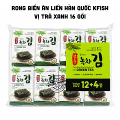 Rong Biển Ăn Liền Hàn Quốc KFish Vị Trà Xanh 16 Gói