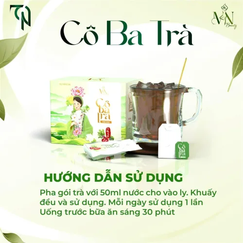 Sản phẩm cô ba trà là sản phẩm hỗ trợ đào thải ngay trong ngày nên làm giảm mỡ bụng