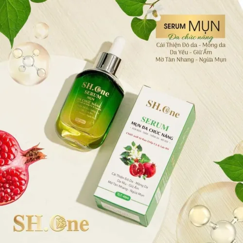 Serum Diếp Cá Lựu Đỏ SH.One đa chức năng giúp phục hồi tái tạo da Ngừa Mụn Thâm