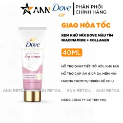 Serum Khử Mùi Dưỡng Trắng Dove 3% Niacinamide + 10x Collagen Tuýp Màu Tím 40ml