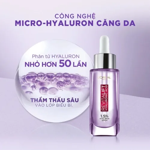Serum Loreal Paris Revitalift Hyaluronic Acid 1.5% Hyaluron Cấp Ẩm Sáng Da 30ml