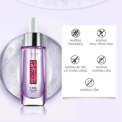 Serum L'Oreal Paris Revitalift Hyaluronic Acid 1.5% Hyaluron Cấp Ẩm Sáng Da 30ml