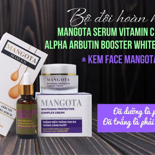 Serum Mangota Vitamin c 20% Tặng kem Face Mangotan Tím