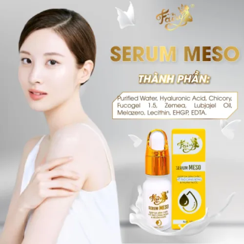 Serum Meso Fairy dưỡng trắng, dưỡng ẩm căng bóng chuyên dành cho da khô 10ml