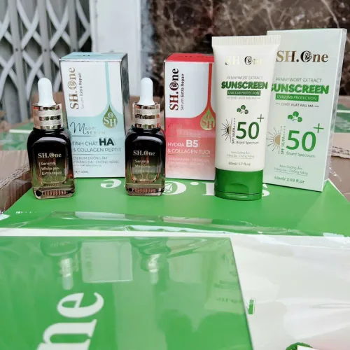 Serum Meso SH One Màu Xanh Tinh Chất HA Collagen Peptit Hỗ Trợ Dưỡng Trắng Da