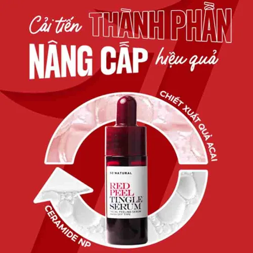 Serum Peel Da So Natural Red Peel Tingle Hàn Quốc Mini 11ml