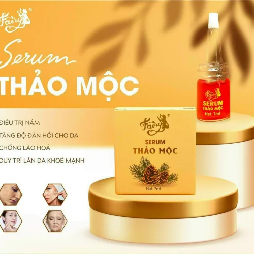 Serum Thảo Mộc Fairy Cosmetics mini 7ml dưỡng trắng căng bóng da