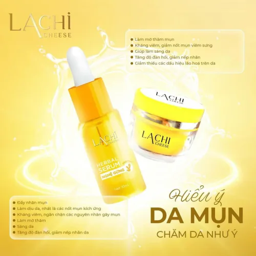 Serum Tinh Chất Nghệ Gừng Lachi Cheese Tặng Kem Face