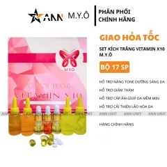 Set 1 Bộ 17 Sản Phẩm Kích Trắng Da Vitamin x10 Myo