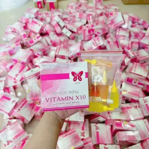 Set 1 Bộ 17 Sản Phẩm Kích Trắng Da Vitamin x10 Myo