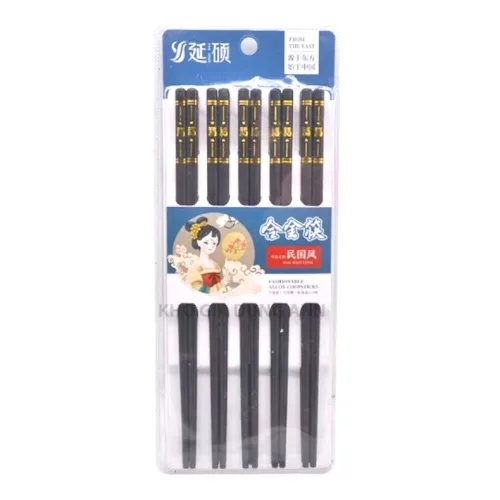 Set 10 Đôi Đũa 3 Sọc Chống Trơn Trượt 24cm