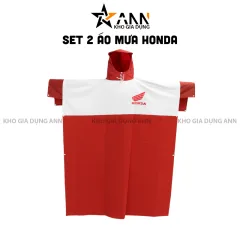 Set 2 Áo Mưa Honda Vải Polyester Chống Thấm Nước