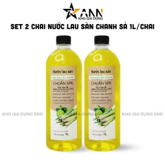 Set 2 Chai Nước Lau Sàn Tinh Dầu Sả Chanh Tươi 1 Lít/Chai
