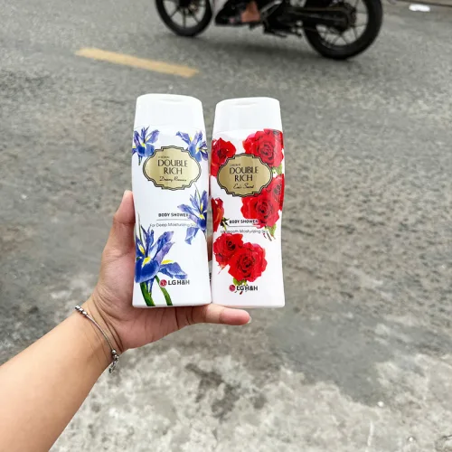 Set 2 Chai Sữa Tắm Double Rich Hương Hoa Iris & Hương Hoa Hồng 200g