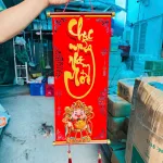 Set 2 Dây Treo Chúc Tết Mẫu Chữ Nhật Thần Tài( Nhiêu mẫu) - Giá 2 Cái Liễn Nhung