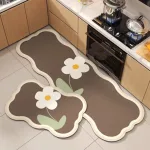 Set 2 Thảm Gợn Sóng - Bộ Thảm Lót Bếp Phòng Ngủ Nhà Tắm Cao Cấp 40×60cm & 40×120cm