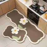 Set 2 Thảm Gợn Sóng - Bộ Thảm Lót Bếp Phòng Ngủ Nhà Tắm Cao Cấp 40×60cm & 40×120cm