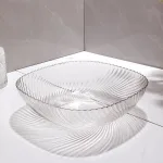 Set 3 Đĩa Nhựa Vuông 3 Màu Lòng Sâu