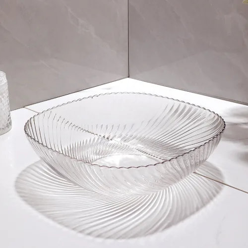 Set 3 Đĩa Nhựa Vuông 3 Màu Lòng Sâu