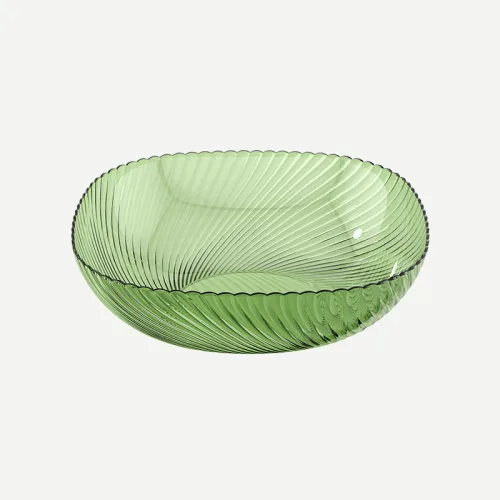 Set 3 Đĩa Nhựa Vuông 3 Màu Lòng Sâu