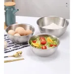 Set 3 Thau Inox 304 Trộn Salad Có Vạch Chia Dung Tích